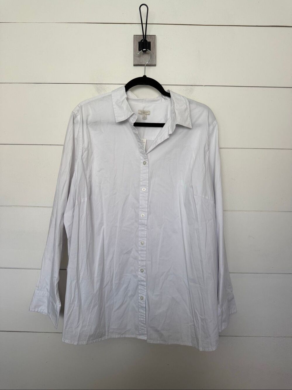Talbots Women’s 3X White Button Down Top Blouse New